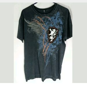 Doctrine Embellished Distressed Tee Size XL